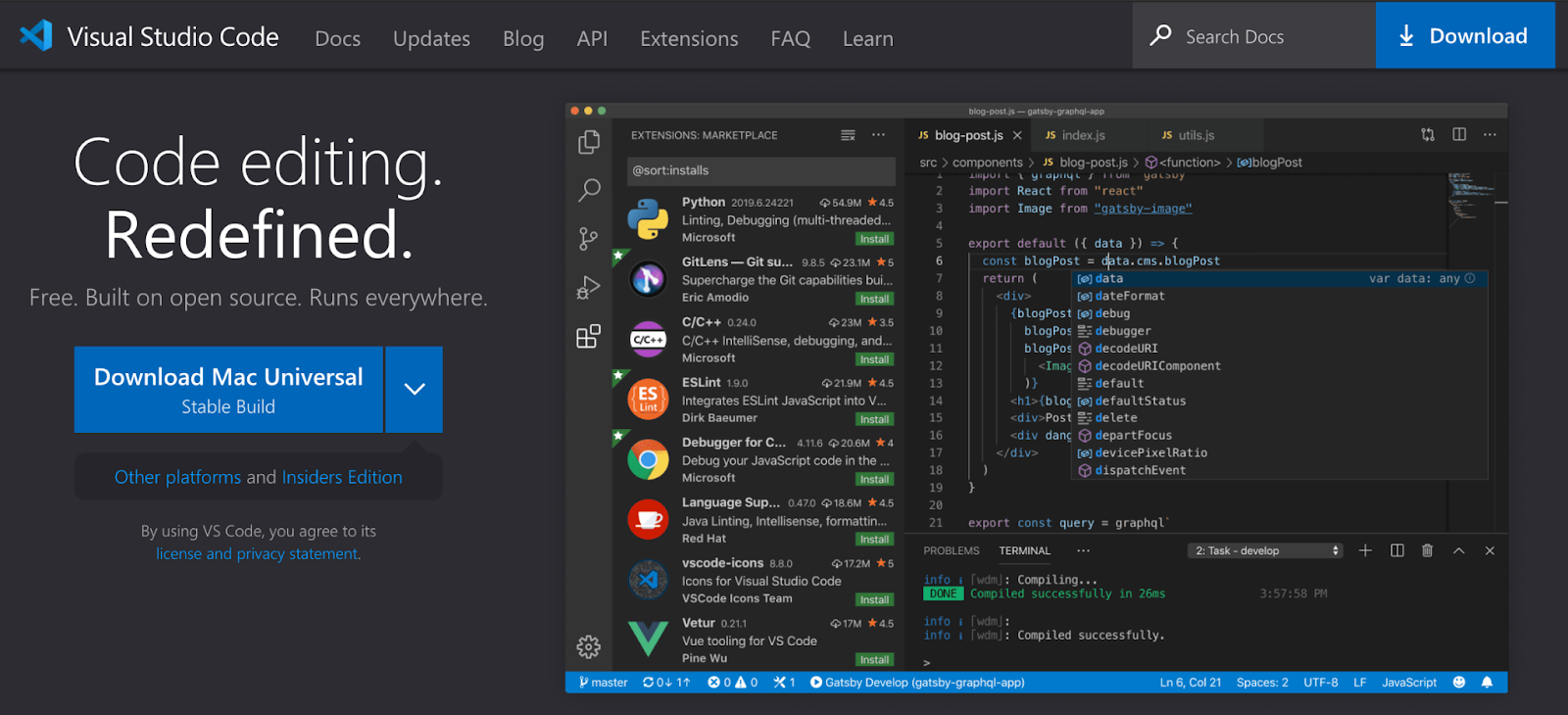 best c++ ide option vscode